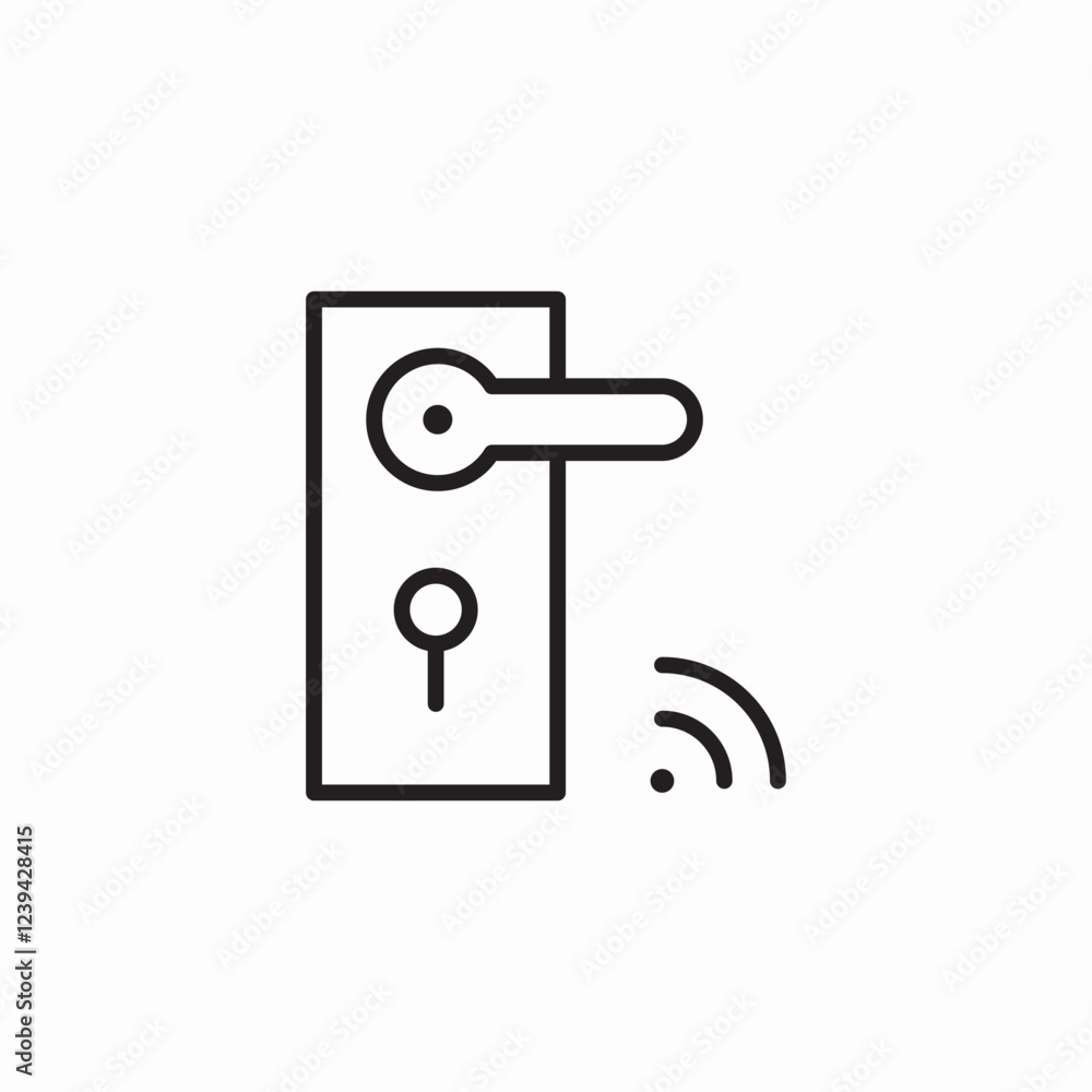 smart door handle icon sign vector smart door handle icon sign vector