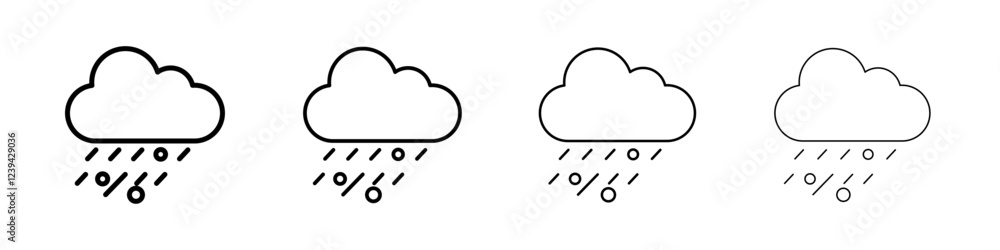 Hail icon linear logo isolated Hail icon linear logo isolated