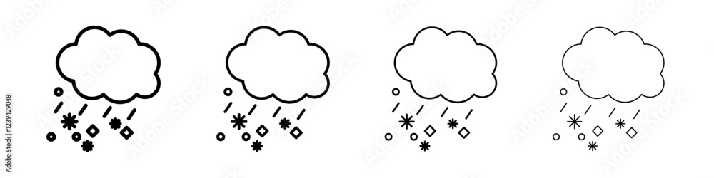 Hail icon linear logo isolated Hail icon linear logo isolated