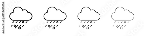 Hail icon linear logo isolated