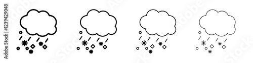 Hail icon linear logo isolated