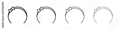 Hair band icon linear logo isolated