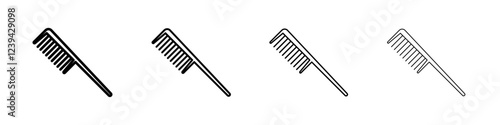 Hair brush icon linear logo isolated