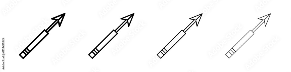 harpoon icon Outline sign symbol set harpoon icon Outline sign symbol set