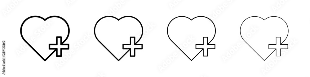 Health care icon Outline sign symbol set Health care icon Outline sign symbol set