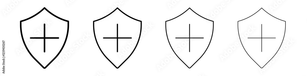 Health insurance icon Outline sign symbol set Health insurance icon Outline sign symbol set