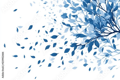 Snowy Tree Line with Minimalist Design.