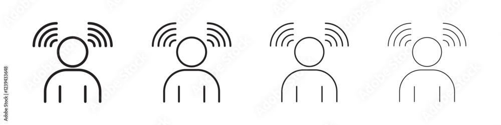 Influencer icon Outline sign symbol set Influencer icon Outline sign symbol set