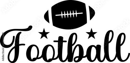 Football typography clip art design on plain white transparent isolated background for card, shirt, hoodie, sweatshirt, apparel, card, tag, mug, icon, poster or badge, tailgates and touchdowns