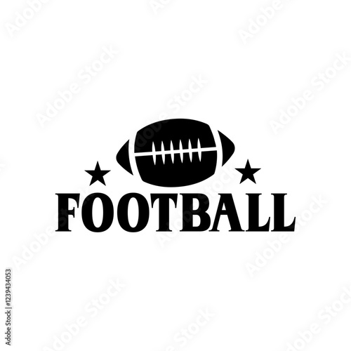Football typography clip art design on plain white transparent isolated background for card, shirt, hoodie, sweatshirt, apparel, card, tag, mug, icon, poster or badge, tailgates and touchdowns