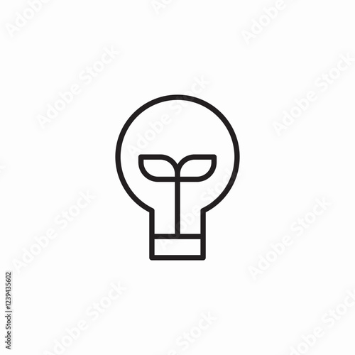 eco solutions lamp icon sign vector