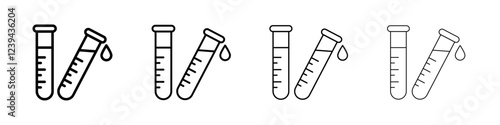 Laboratory test icon Outline sign symbol set