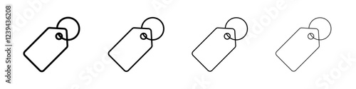 Label icon Outline sign symbol set