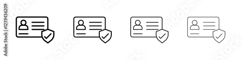 KYC icon Outline sign symbol set