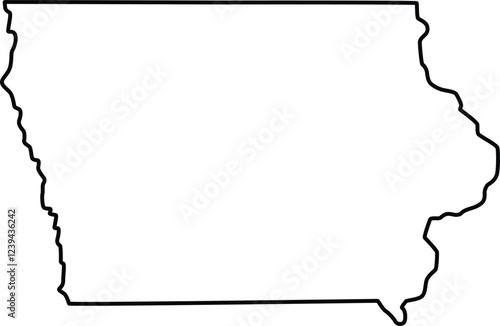 Iowa U.S. state map icon design