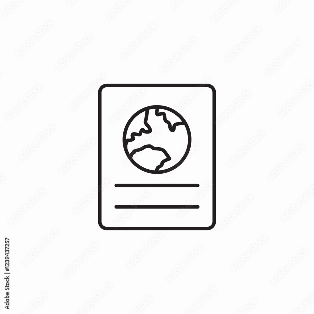 passport book icon sign vector passport book icon sign vector