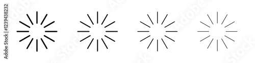 Loading icon Outline sign symbol set