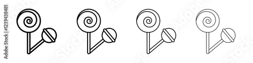 Lollypop icon Outline sign symbol set