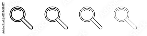 Loupe icon Outline sign symbol set