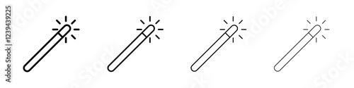 magic wand icon Outline sign symbol set