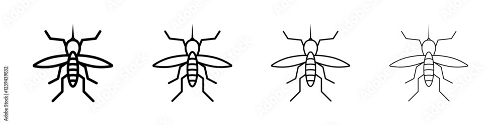 Fototapeta premium malaria icon Outline sign symbol set