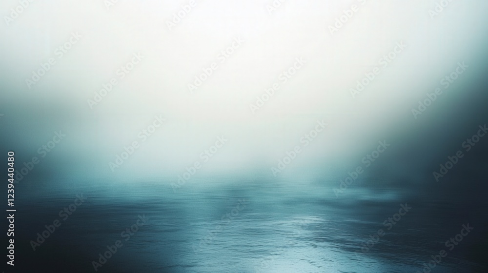 Dreamy Foggy Landscape with Soft Water Reflection and Serenity Vibe Dreamy Foggy Landscape with Soft Water Reflection and Serenity Vibe