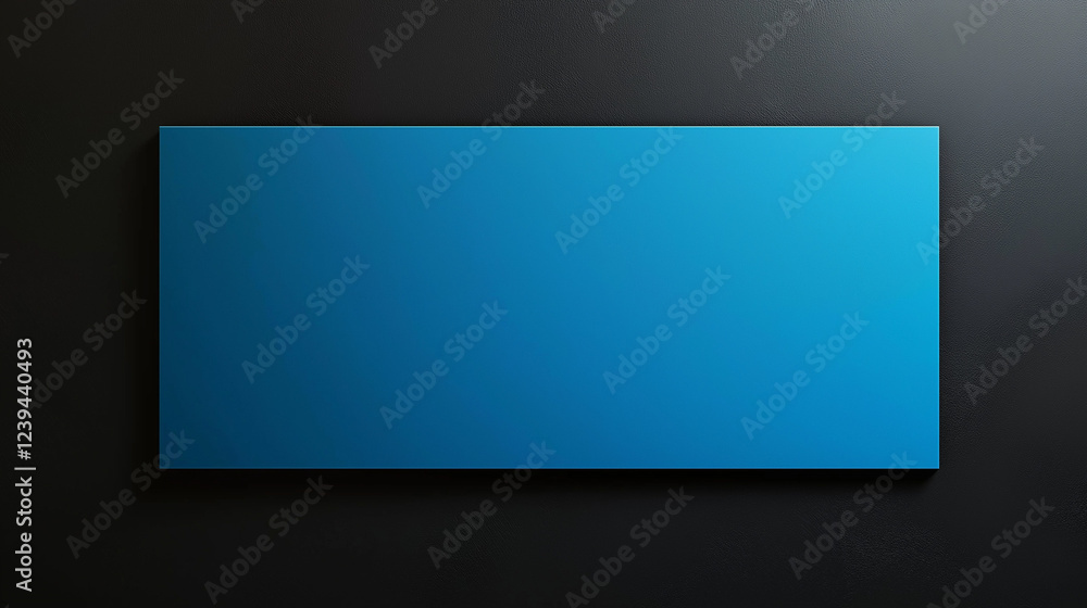 blue rectangular blank banner , black background , promotional banner mockup , minimalist design for advertising , frame blue rectangular blank banner , black background , promotional banner mockup , minimalist design for advertising , frame