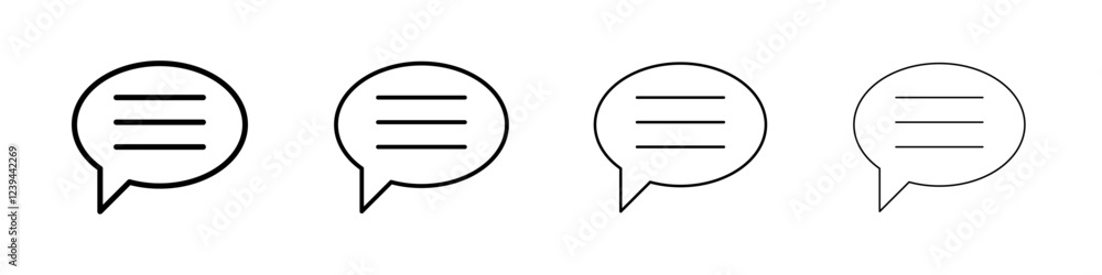 Messaging icon Outline sign symbol set Messaging icon Outline sign symbol set