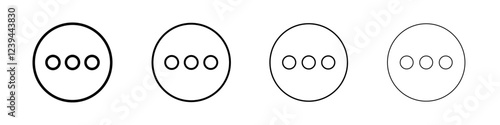 more button icon Outline sign symbol set