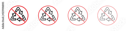 Free Download Non Recyclable icon Outline sign symbol set - GFXLoad