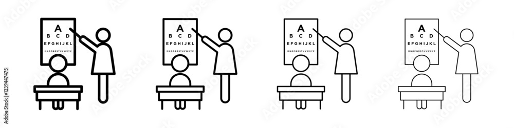 oculist icon Outline sign symbol set oculist icon Outline sign symbol set