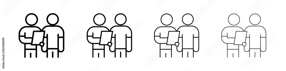 Oral survey icon Outline sign symbol set Oral survey icon Outline sign symbol set