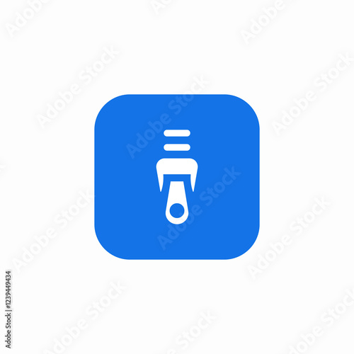 clothe zip icon sign vector