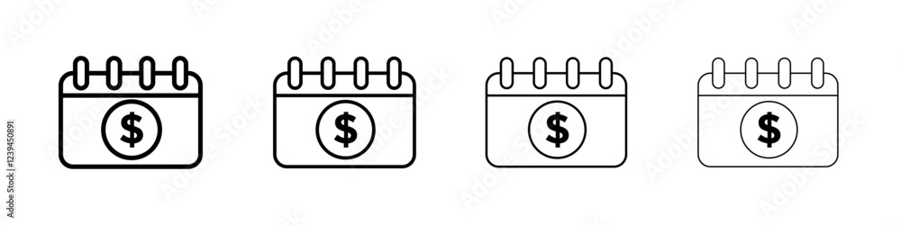 Payday icon Outline sign symbol set Payday icon Outline sign symbol set