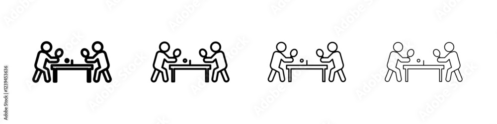 Ping-pong, table tennis icon Outline sign symbol set Ping-pong, table tennis icon Outline sign symbol set