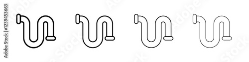 pipe icon Outline sign symbol set
