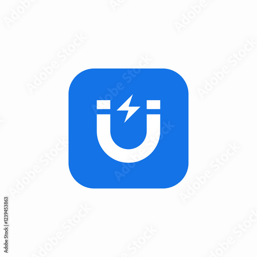 power magnet use icon sign vector