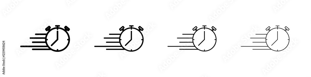 quick response icon Outline sign symbol set quick response icon Outline sign symbol set