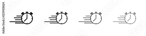 quick response icon Outline sign symbol set