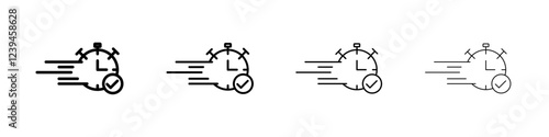 quick response icon Outline sign symbol set