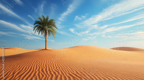 A desert mirage in a surreal state, where landscapes twist and elements defy reality. Surreal Elements. Illustration