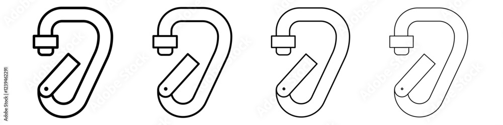Rope Hook icon Outline sign symbol set Rope Hook icon Outline sign symbol set