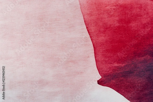 Abstract Red and White Watercolor Design with Soft Textures