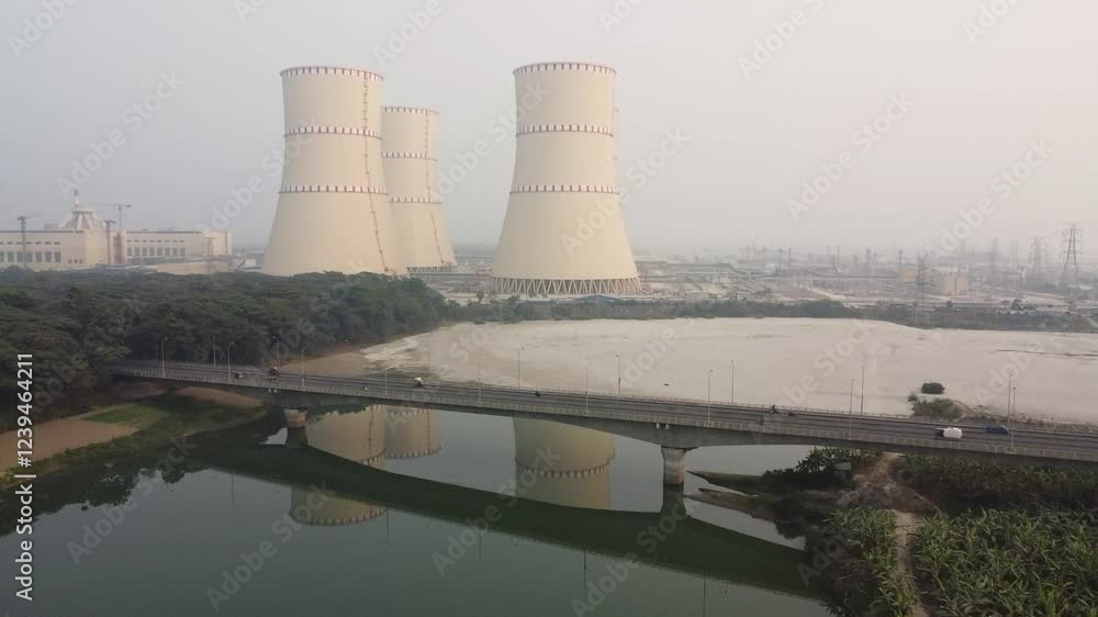 The Rooppur Nuclear Power Plant at Ishwardi in Pabna, Bangladesh. Ruppur Nuclear power plant is a first nuclear plant and mega project of Bangladesh. The Rooppur Nuclear Power Plant at Ishwardi in Pabna, Bangladesh. Ruppur Nuclear power plant is a first nuclear plant and mega project of Bangladesh.