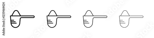 Scoop icon Outline sign symbol set