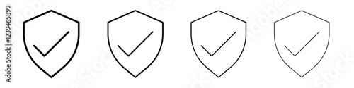Free Download Shield check icon Outline sign symbol set - GFXLoad