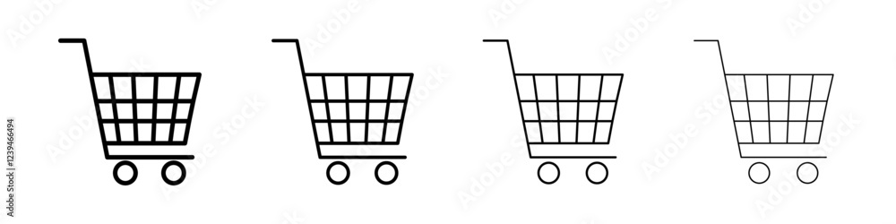 Shopping icon Outline sign symbol set Shopping icon Outline sign symbol set