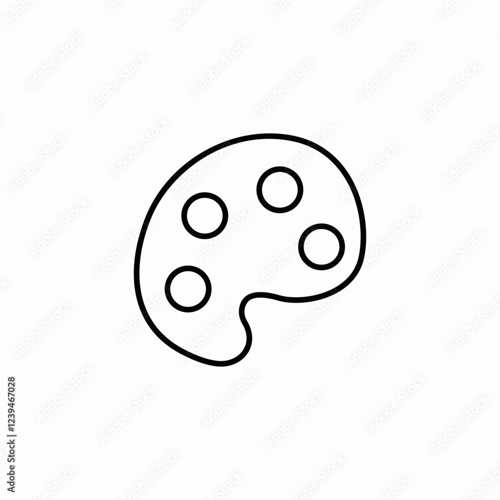colour palette painting icon sign vector colour palette painting icon sign vector