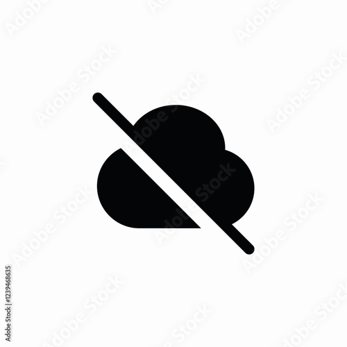 hide cloud icon sign vector