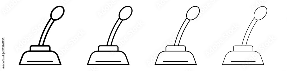 Speaker Microphone icon Outline sign symbol set Speaker Microphone icon Outline sign symbol set